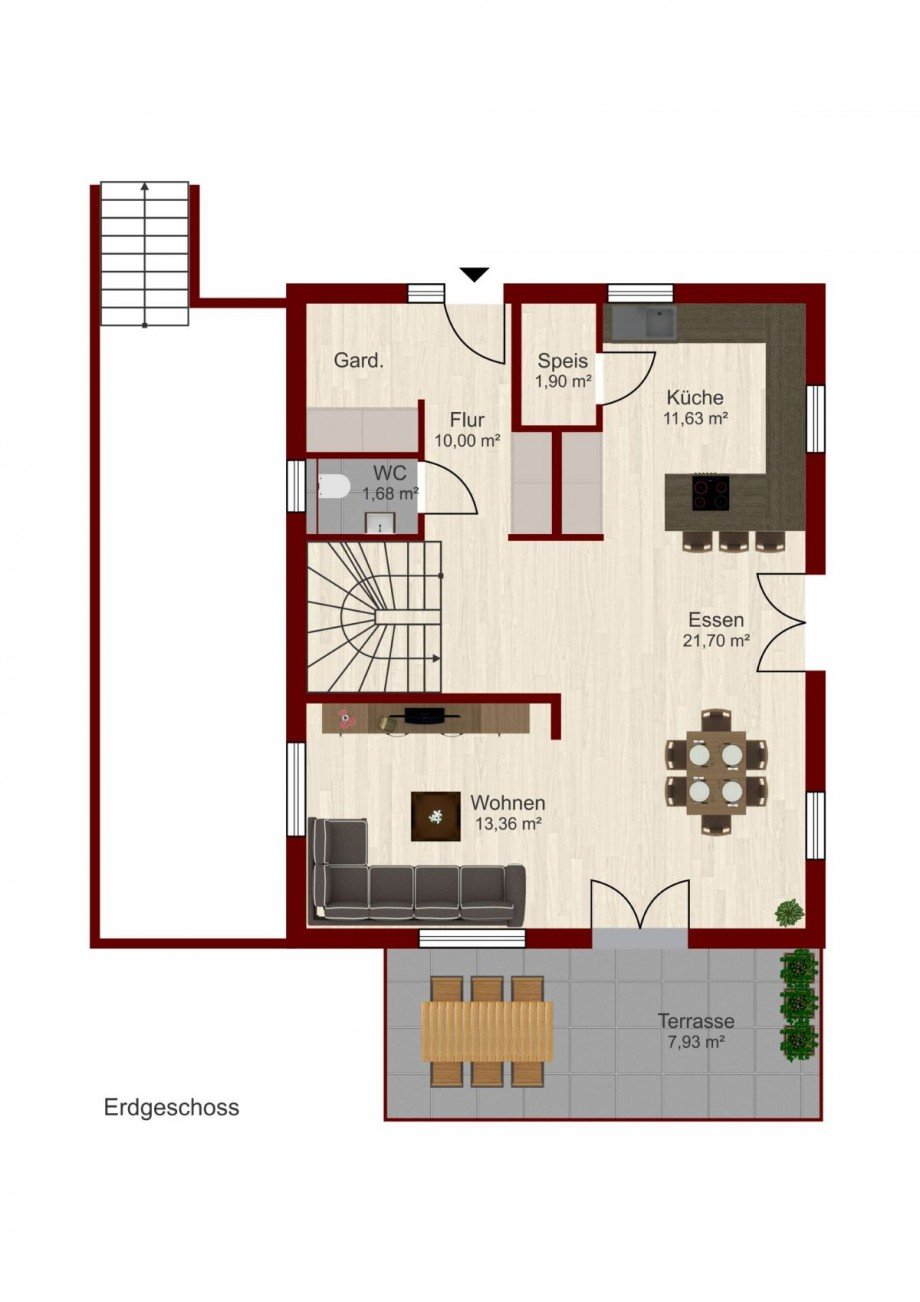 Grundriss EG Haus Weitnau