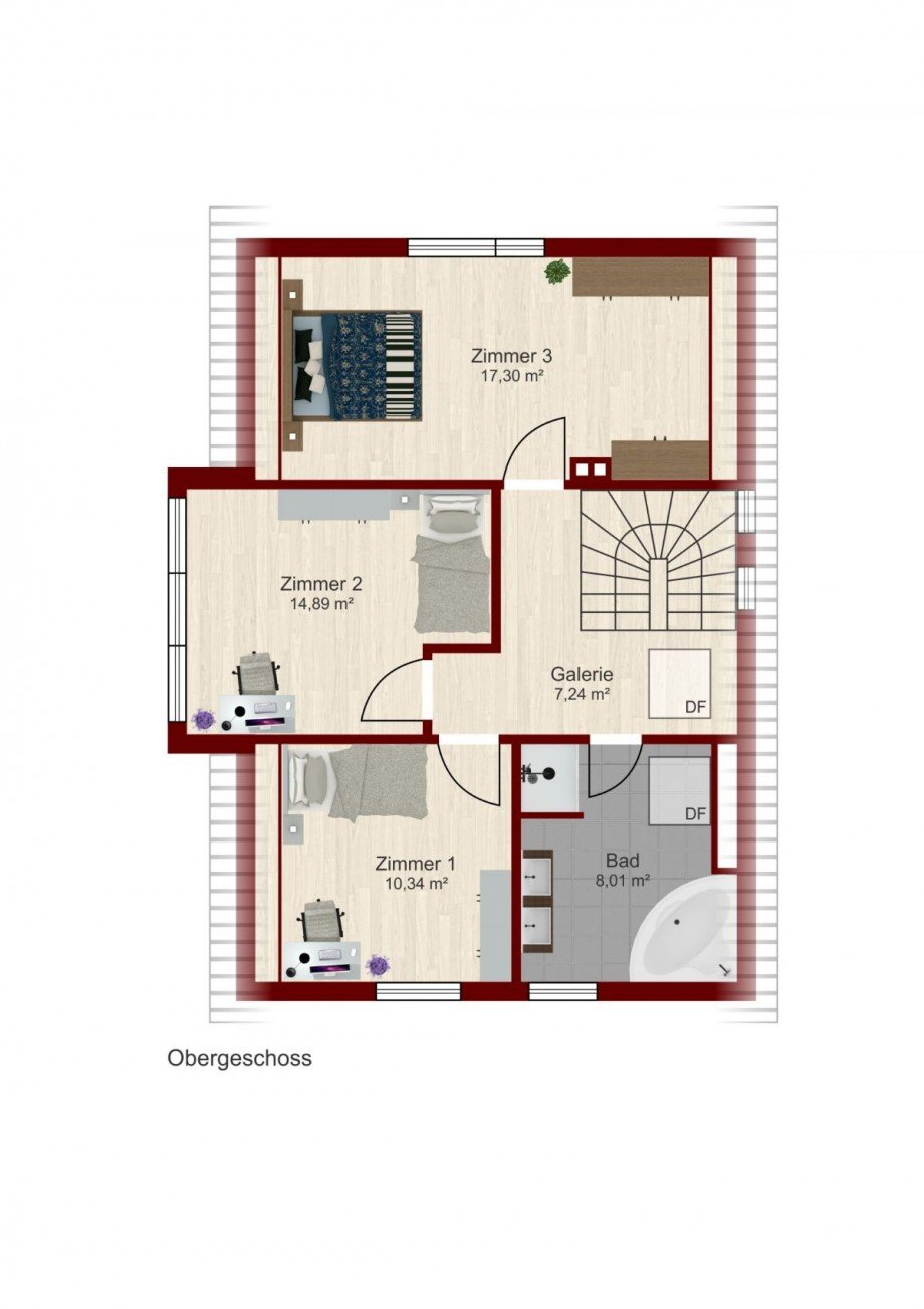 Grundriss OG Einfamilienhaus Boos