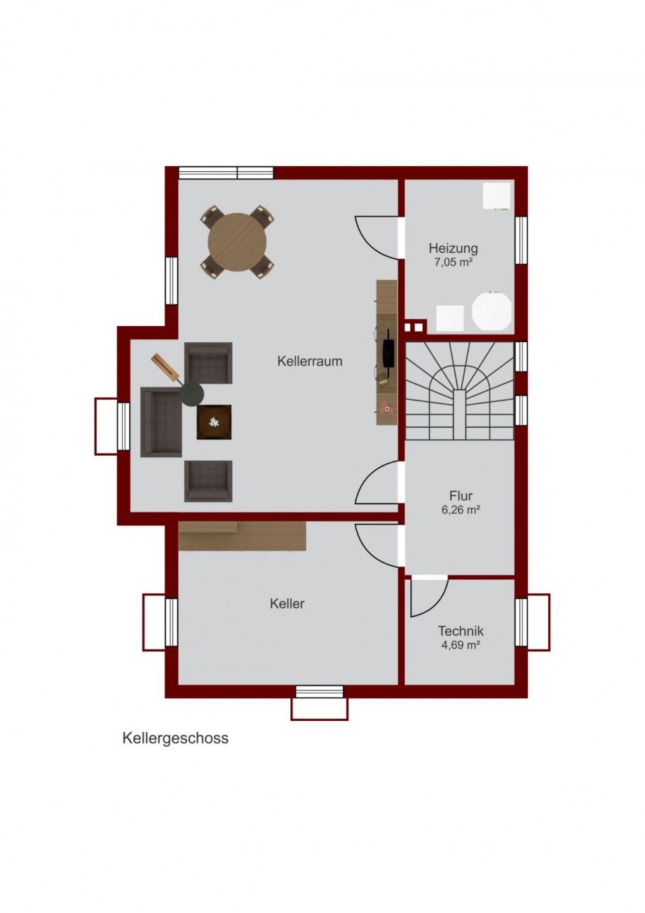 Grundriss KG Einfamilienhaus Boos